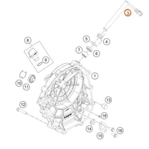 PALANCA DE EMBRAGUE INFERIOR 200 Duke 12-16