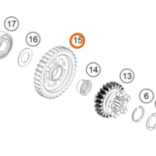PIÑON DE 1RA EJE 2 200 DUKE 12-16