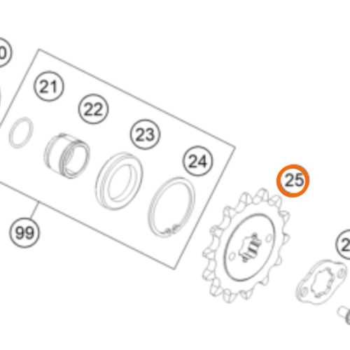PIÑON MOTRIZ 14T DUKE 200 12-16