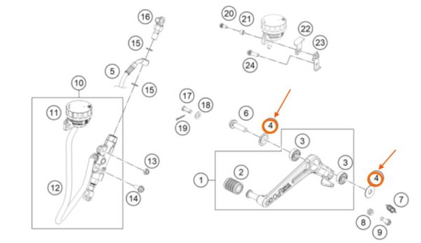 ARANDELA DE PATA DE CAMBIOS