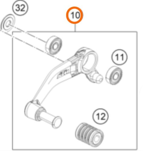 PATA DE CAMBIOS 200/390 DUKE 12-16