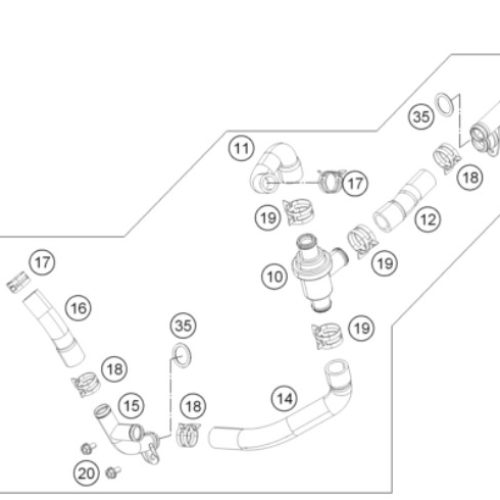 KIT DE MANGUERAS DE RADIADOR 200 DUKE 12-14
