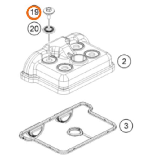 PERNO M6 DE TAPA VALVULA 200-390 DUKE 12-18