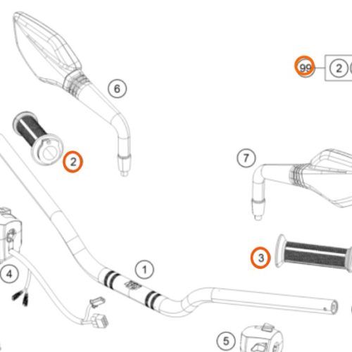 KIT DE MANUBRIOS 390 DUKE 15-16