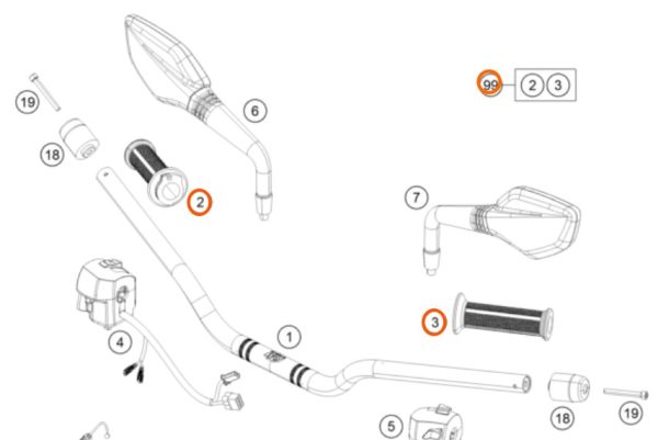 KIT DE MANUBRIOS 390 DUKE 15-16
