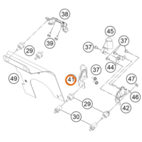 SOPORTE DE RADIADOR DERECHO 390 DUKE
