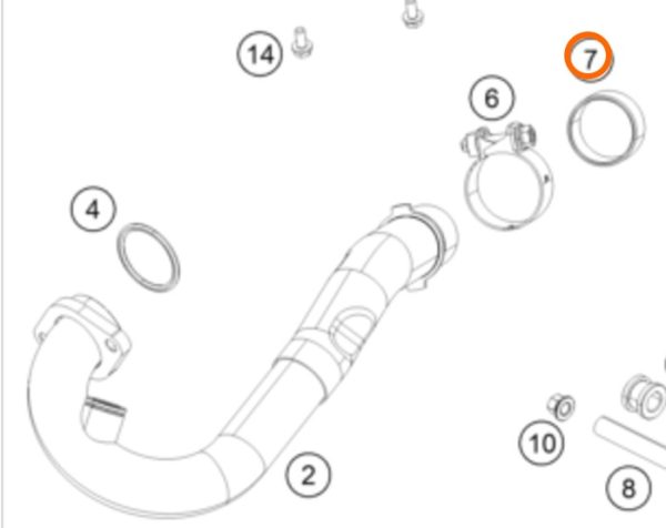 CONECTOR DE ESCAPE 390 DUKE/RC 13-16