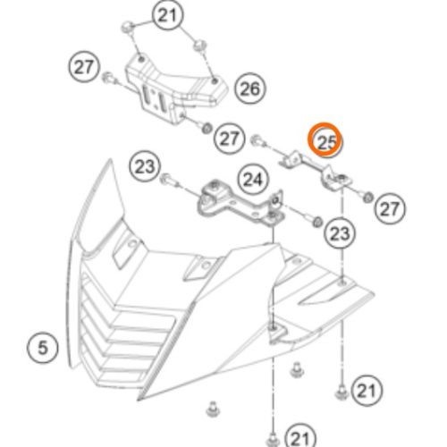 SOPORTE DE SPOLIER BAJO