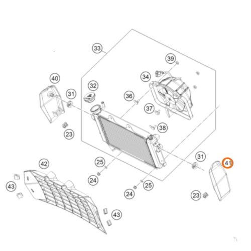 PROTECTOR DE RADIADOR 200/390 DUKE 15-18