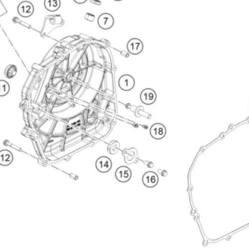 EMPAQUE DE TAPA DE EMBRAGUE DUKE 250/390 13-21