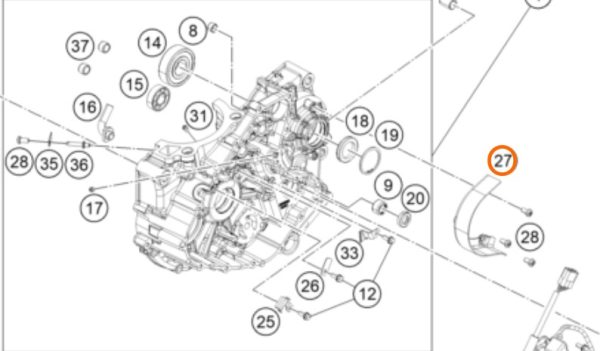 GUIA DE CADENILLA 390 DUKE/RC 13-15