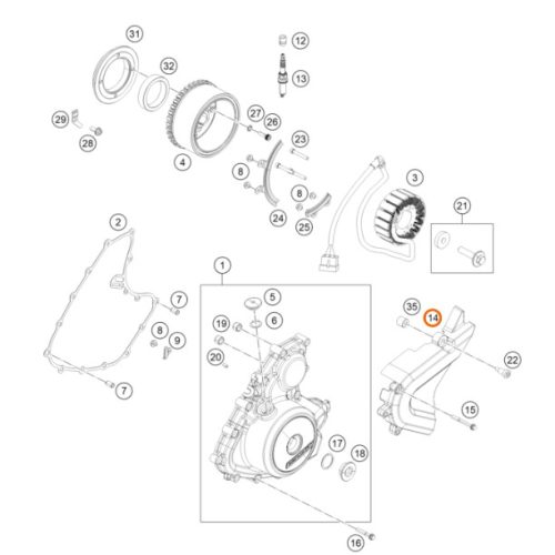 PROTECTOR DE PIÑON 390 DUKE/RC 13-15