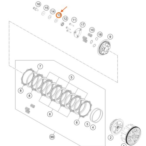 ARANDELA DE EMBRAGUE 390 DUKE