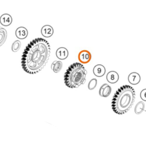 PIÑON DE 5TA 250/390 DUKE 13-19