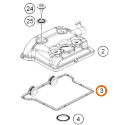 EMPAQUE DE TAPA VALVULAS 390 DUKE 13-19