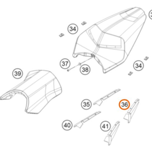 SOPORTE DE ASIENTO IZQUIERDO 390 RC