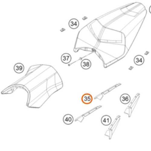 SOPORTE DE ASIENTO DERECHO 390 RC