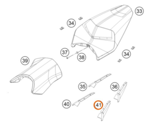 SOPORTE DE ASIENTO IZQUIERDO 390 RC