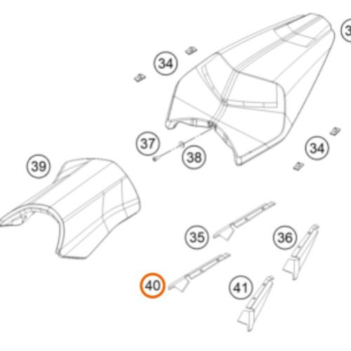 SOPORTE DE ASIENTO DERECHO 390 RC