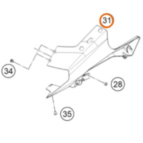 MASCARILLA IZQUIERDA NEGRA 390 RC 2015