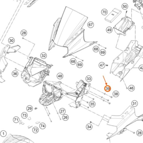 ARANDELA DE CARENADO RC 200/390 15-20