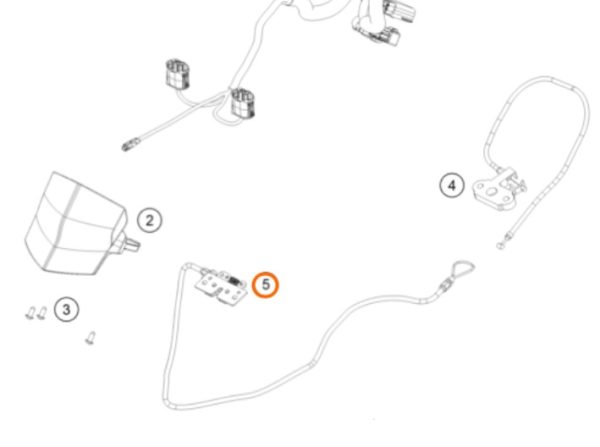 CERRADURA DE CAJA DE BATERIA 390 RC 2015