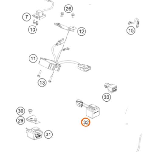 MODULO DE CONTROL LUZ DEL 200/390 DUKE/RC