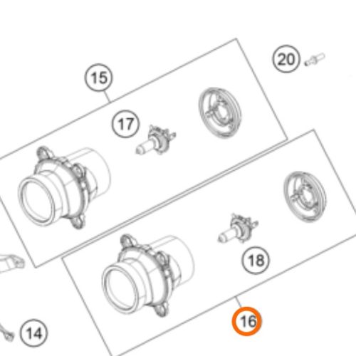 FARO DELANTERO LUZ BAJA 390 RC 2015