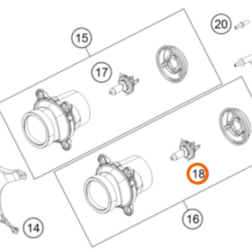 FOCO DELANTERO H11 55W RC 390