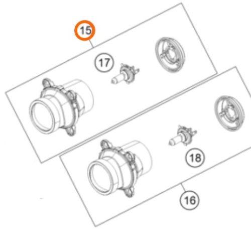 FARO DELANTERO LUZ ALTA RC 390 2015
