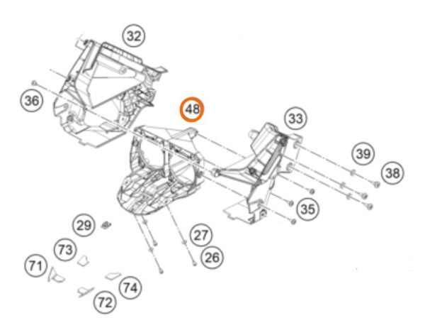 SOPORTE DE FARO RC 390 15-16