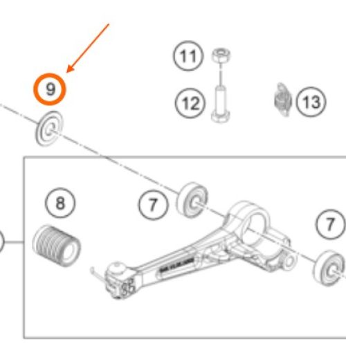 ARANDELA DE PATA DE CAMBIOS RC 390 2015