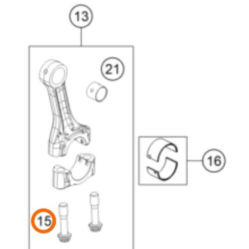 PERNO ESPECIAL DE BIELA 200/390 DUKE