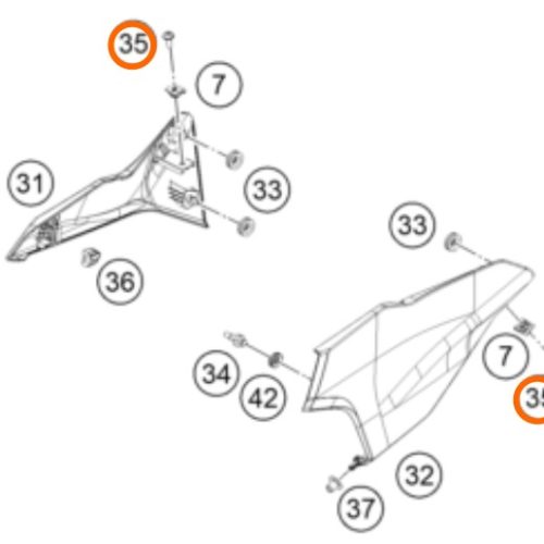 PERNO M6 DE PROTECTOR DE SUSP 390 DUKE/RC 13-18