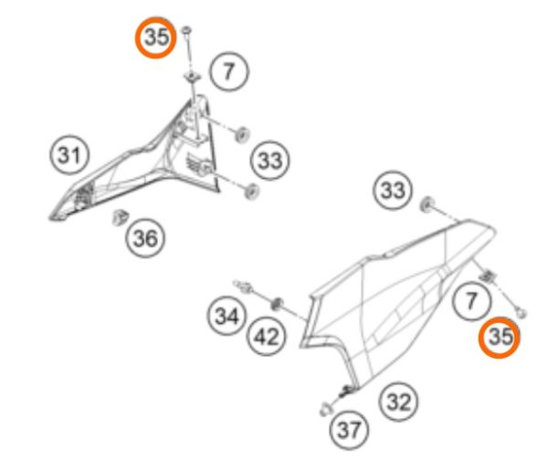 PERNO M6 DE PROTECTOR DE SUSP 390 DUKE/RC 13-18