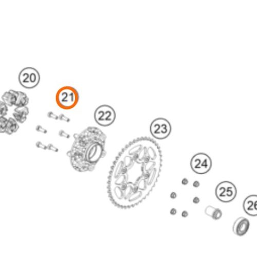 PERNO M8X48 DE CATALINA 250/390 DUKE 17-18