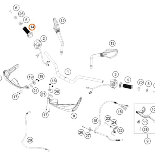 MANUBRIO DE ACELERADOR 250 DUKE 17-18