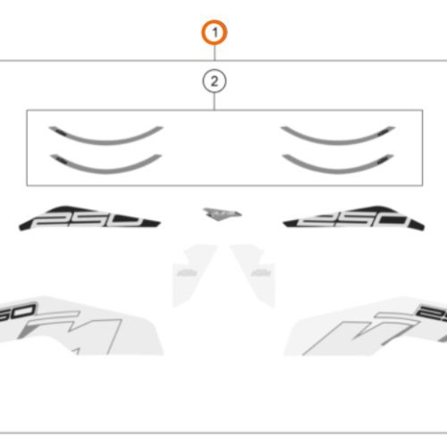 KIT DE ADHESIVOS 250 DUKE NARANJA 17-18