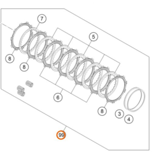 KIT DE EMBRAGUE 250 DUKE 17-20