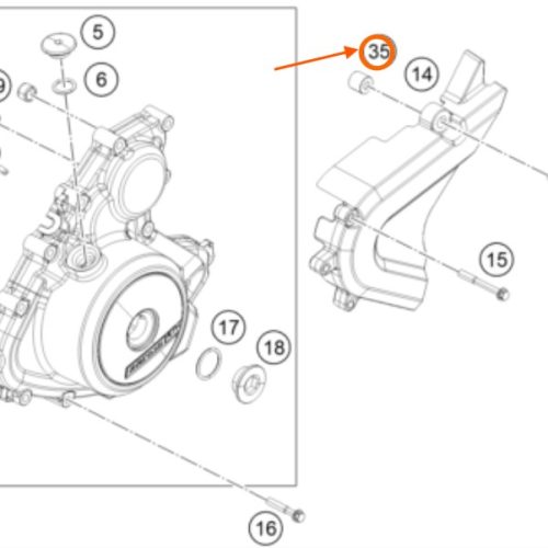 BUJE DE CUBRE CADENA 390 DUKE 17-19