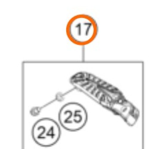ESTRIBO POSTERIOR DER 250/390 DUKE 19-20