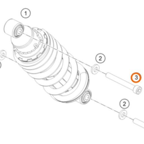 PERNO M10 DE AMORTIGUADOR 200-390 DUKE 17-20