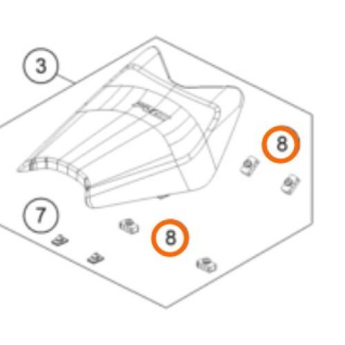 CAUCHOS DE PROTECTOR RADIADOR 250/390 ADV 2020