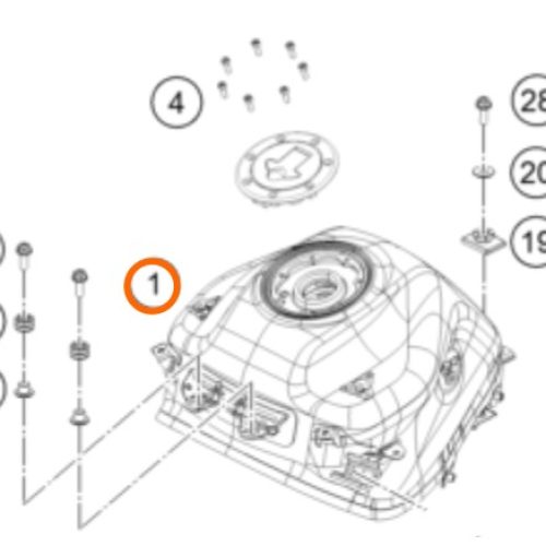 TANQUE DE GASOLINA 250/390 DUKE 17-19