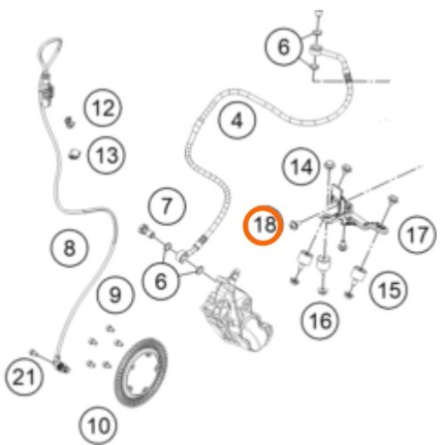 PERNO M6X9 DE CARENADO 390 ADV 20-21