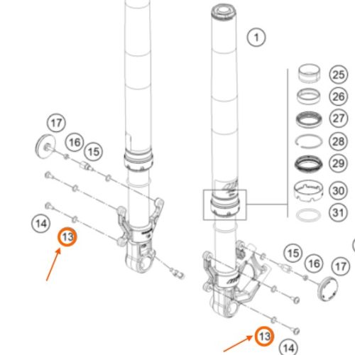 ARANDELA DE CARENADO 250/390 DUKE/ADV 17-20