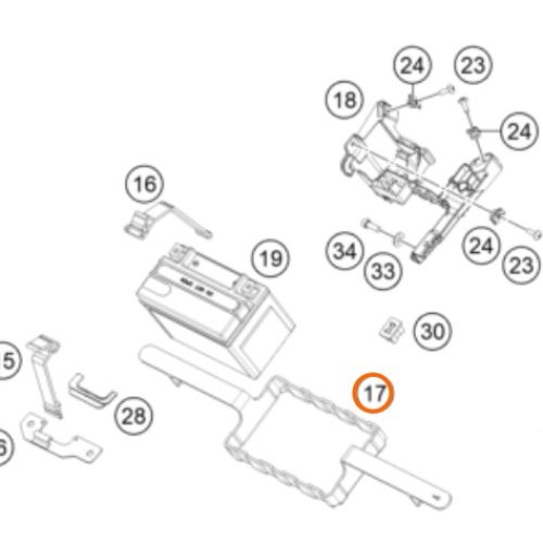 SOPORTE DE BATERIA 390 DUKE 18-20