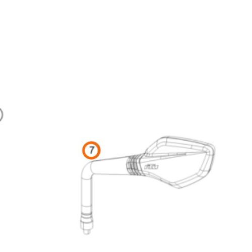 ESPEJO IZQUIERDO 250/390 DUKE 17-19