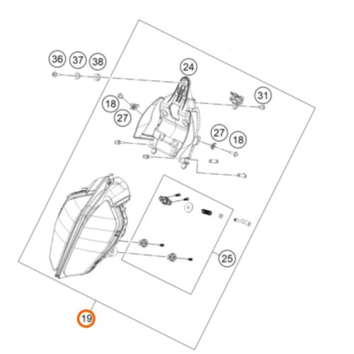 FARO DELANTERO LED 390 DUKE 17-20