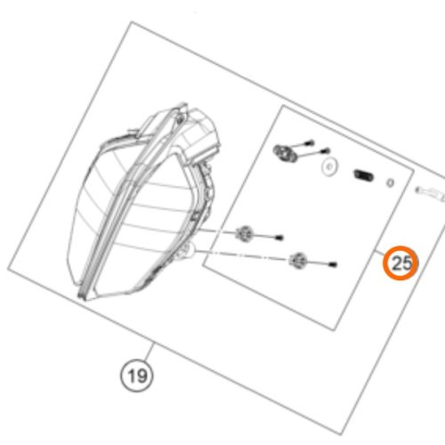 KIT DE SOPORTE DE FARO DELANTERO LED 390 DUKE 2020